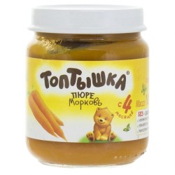 Пюре Топтышка морковь с 4 мес 100 г