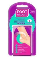 Лейкопластырь, Foot Expert (Фут Эксперт) р. 2.8смх4.6см №6 гидроколлоидный от влажных мозолей