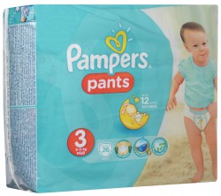 Подгузники-трусики для мальчиков 26 шт. Pampers актив беби миди 6-11 кг