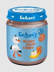 Пюре Беллакт яблоко банан сливки с 8 мес 100 г