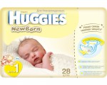 Подгузники, Huggies (Хаггис) 2-5 кг №28 ньюборн для новорожденных