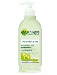 Гель для умывания, Garnier (Гарньер) 200 мл Основной уход очищающий для для нормальной и смешанной кожи